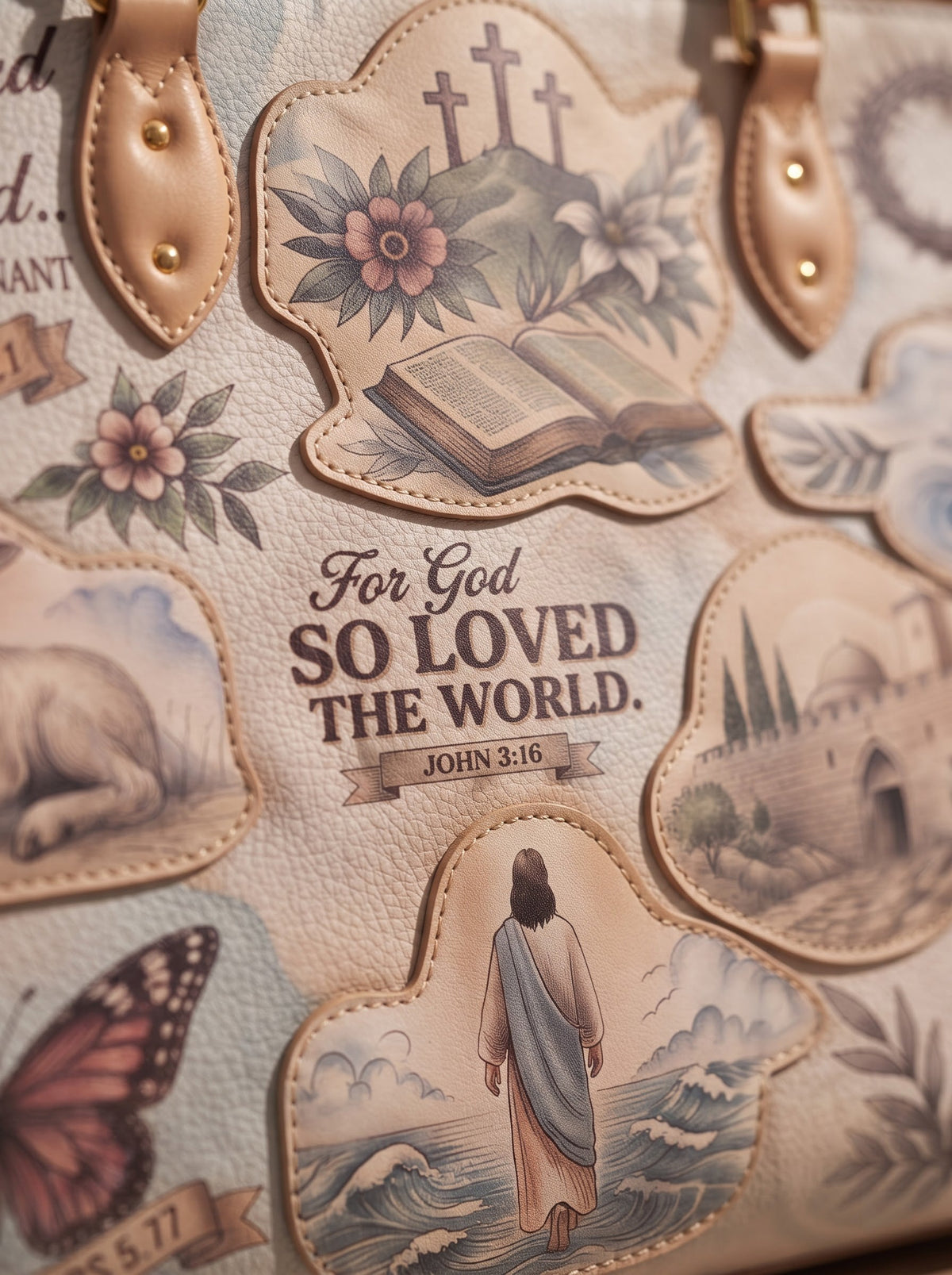 Every Promise John 3:16 Leather Handbag