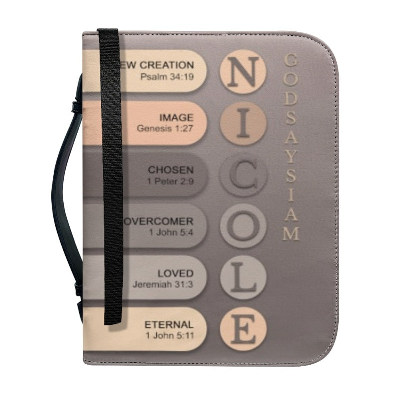 Personalized Name Meaning Bible Cover - Nude