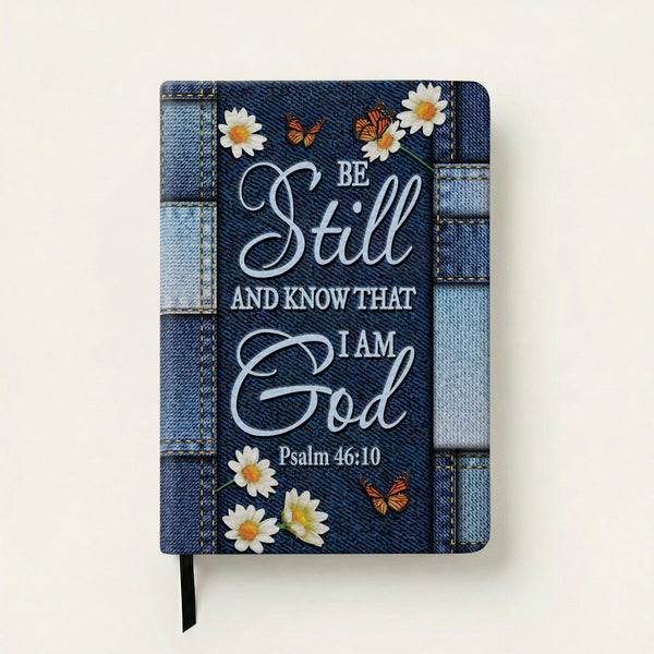 Psalm 46:10 Reflect Leather Prayer Journal