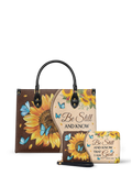 Presence Psalm 46:10 Leather Handbag
