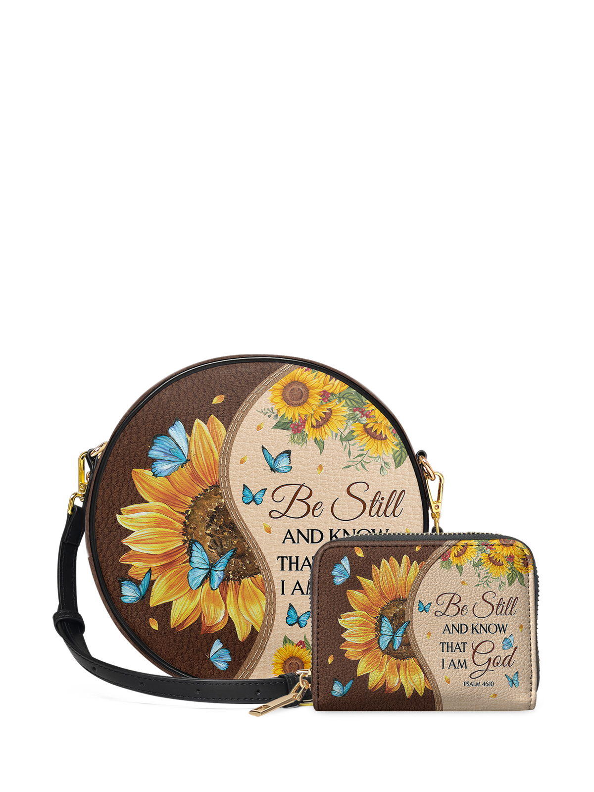 Presence Psalm 46:10 Circle Crossbody Bag