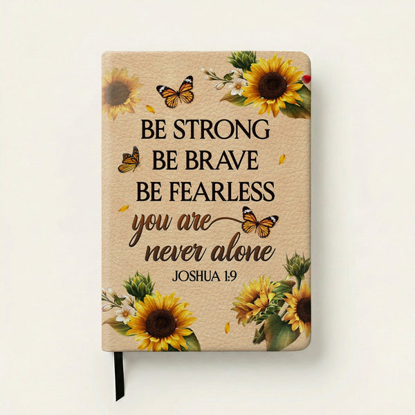 Bold Joshua 1:9 Leather Prayer Journal