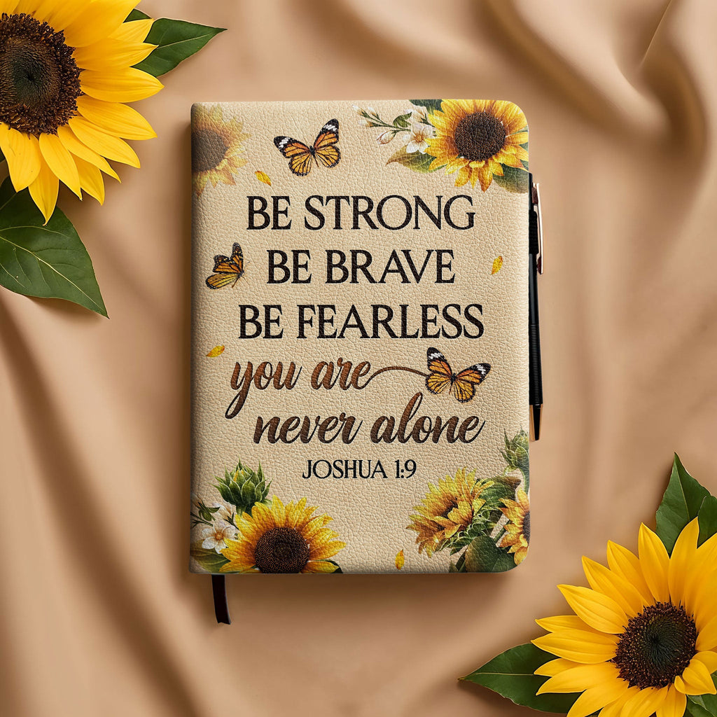 Bold Joshua 1:9 Leather Prayer Journal
