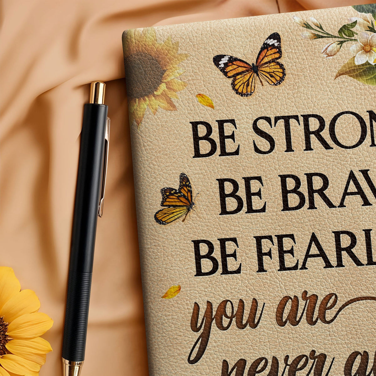 Bold Joshua 1:9 Leather Prayer Journal