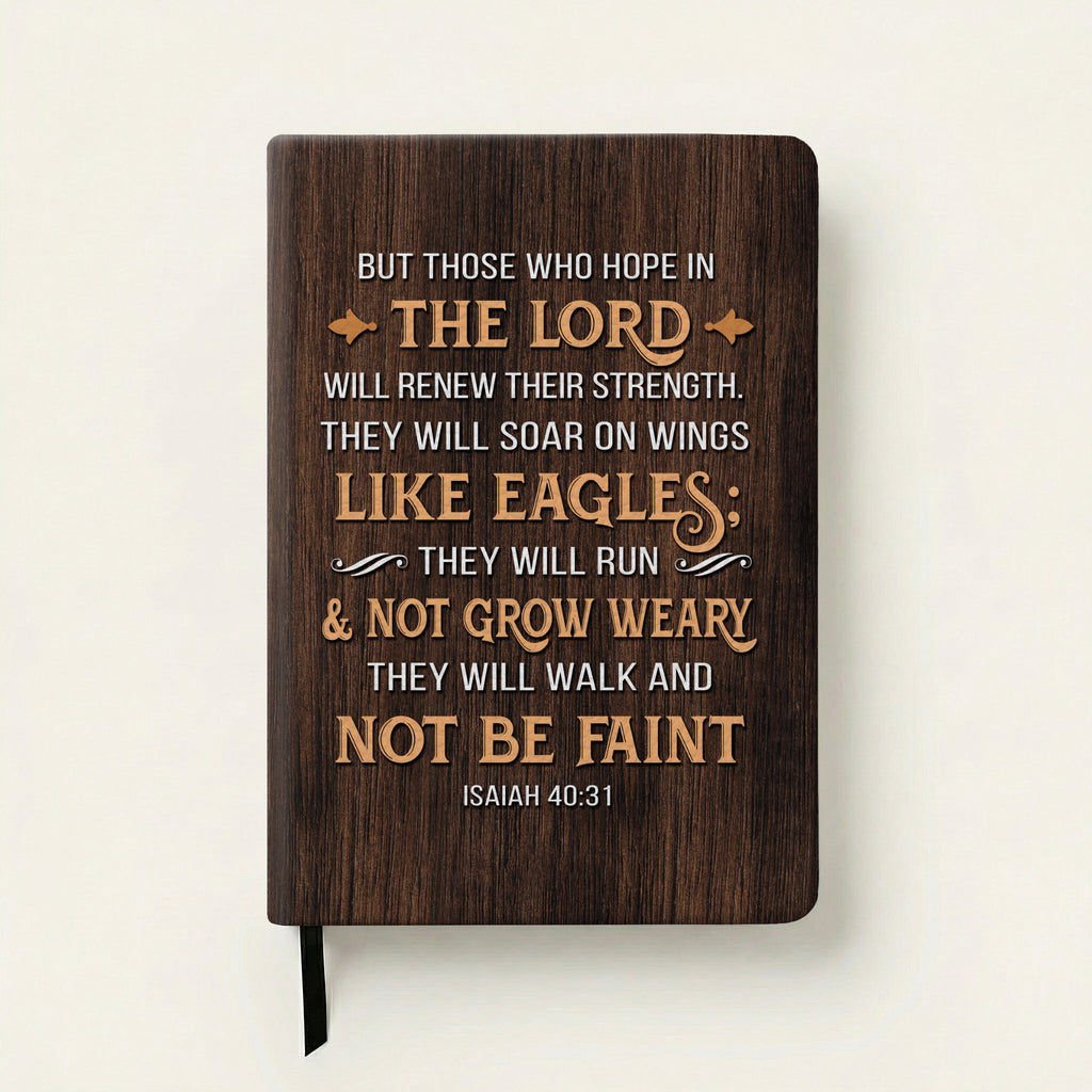 Isaiah 40:31 Wings Leather Prayer Journal