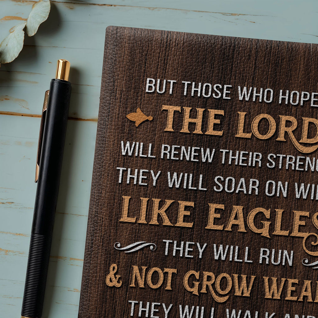 Isaiah 40:31 Wings Leather Prayer Journal