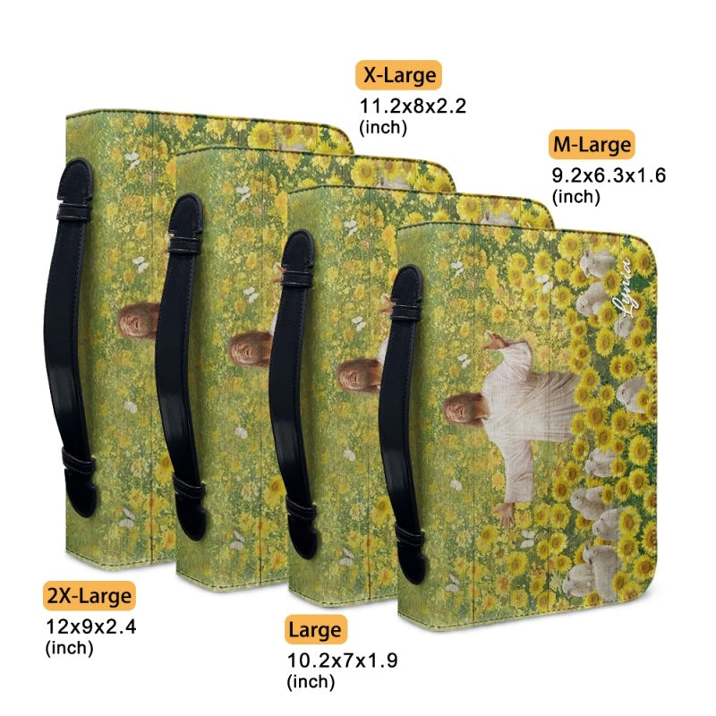 Personalized Jesus & Sunflower Bible Cover