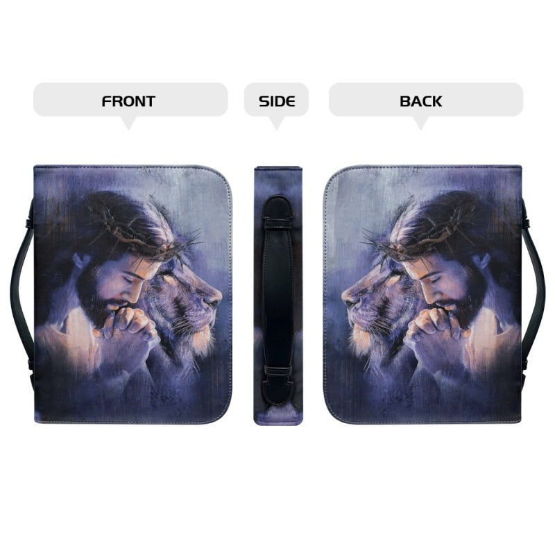 Personalized Jesus & Lion Bible Cover