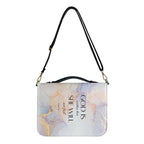 White & Gold Marble Bible Cover Case with Handle
