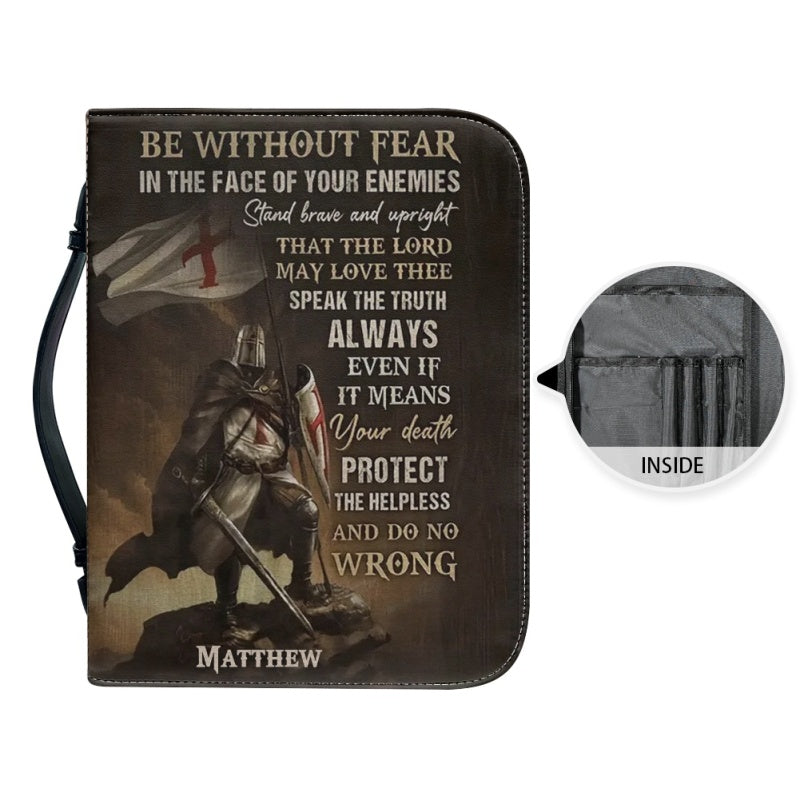 Personalized 'Be Without Fear' Bible Cover