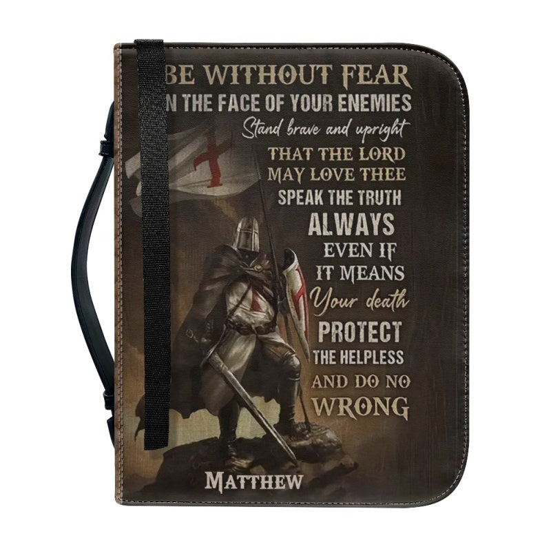 Personalized 'Be Without Fear' Bible Cover