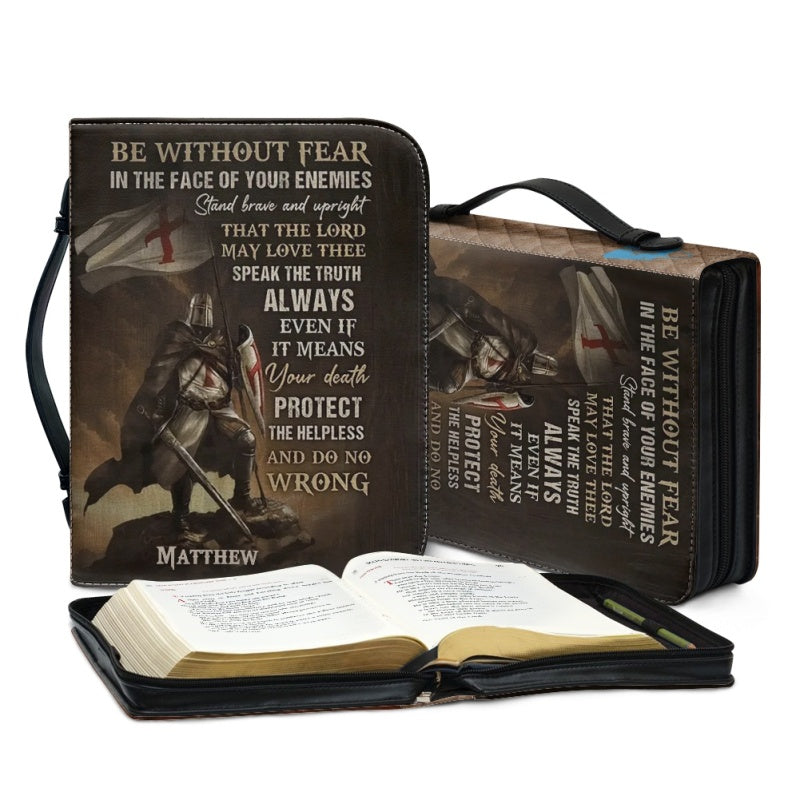 Personalized 'Be Without Fear' Bible Cover