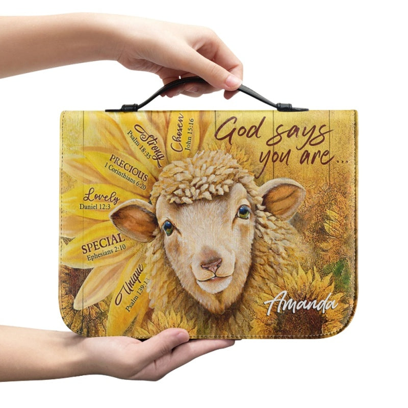 Personalized God Says You Are Sheep Bible Cover