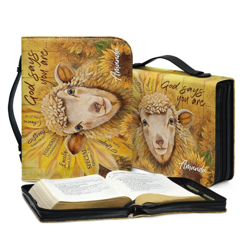 Personalized God Says You Are Sheep Bible Cover