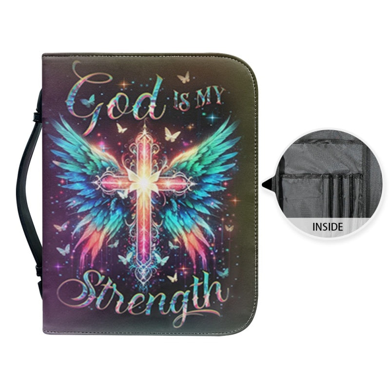 Personalized God Is My Strength Bible Cover