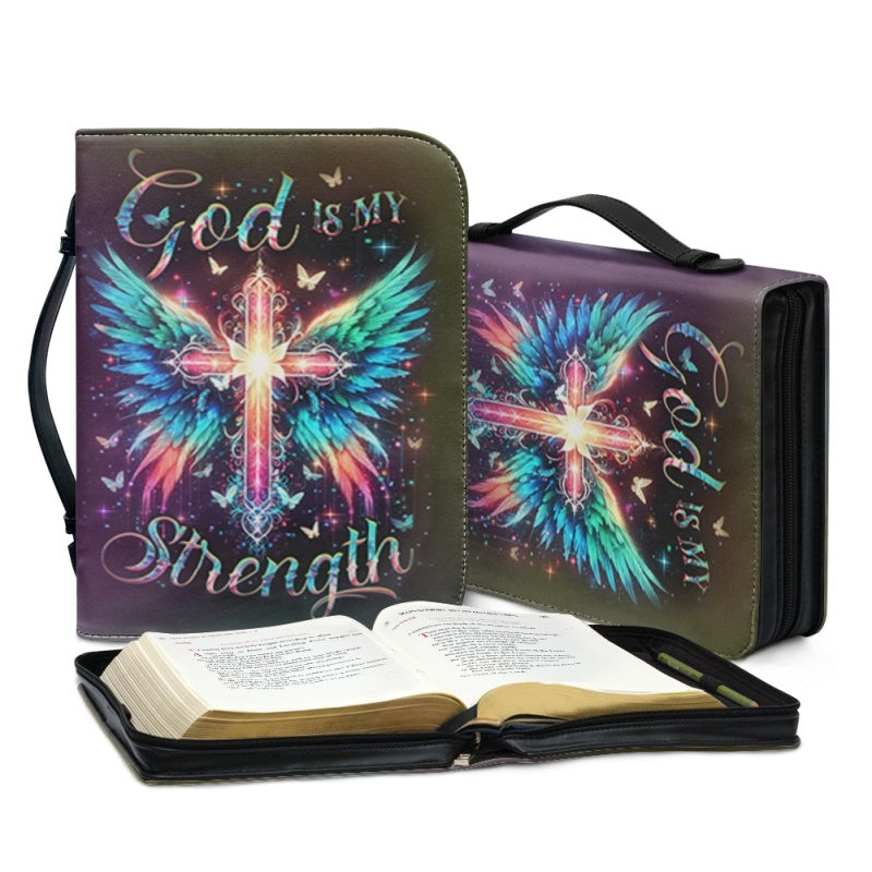 Personalized God Is My Strength Bible Cover