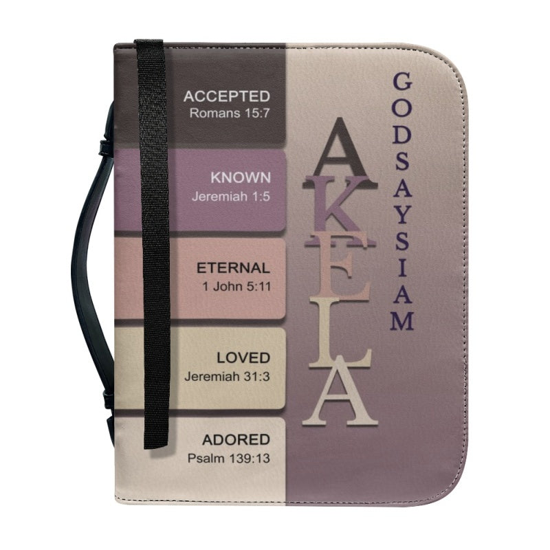 Personalized Vintage Mauve Name Bible Cover