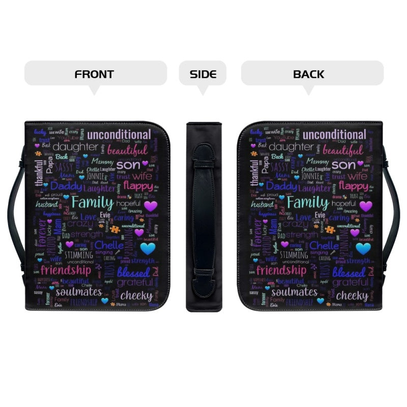 Personalized Family Bible Cover with Handle