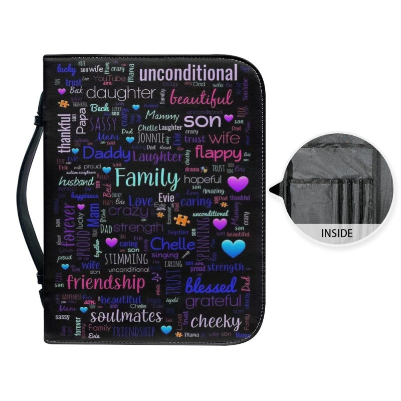 Personalized Family Bible Cover with Handle