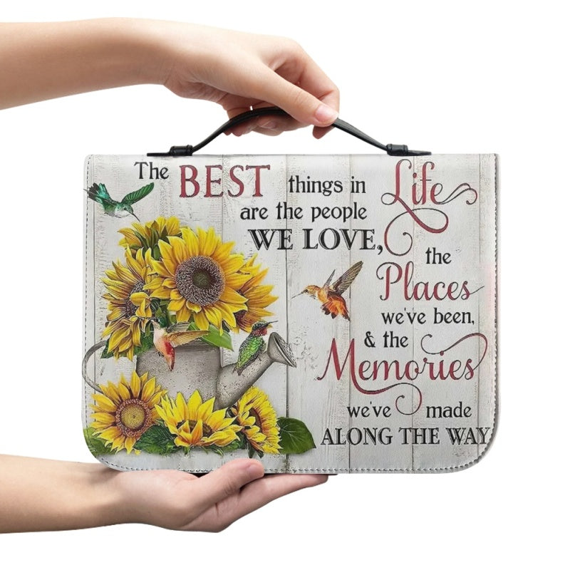 Personalized Sunflower Cross Bible Cover