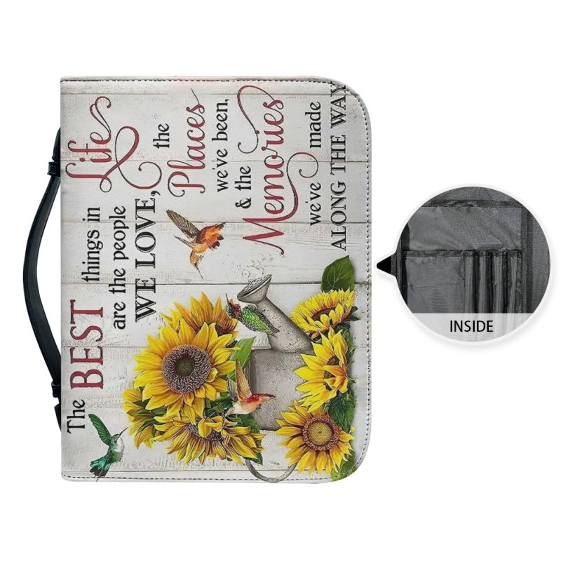 Personalized Sunflower Cross Bible Cover