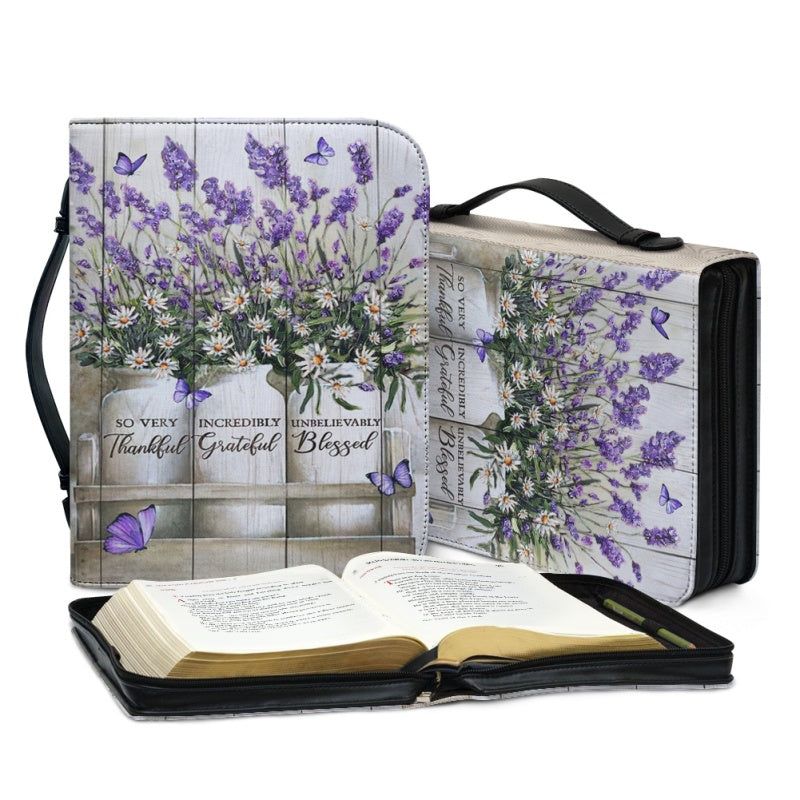 Personalized Lavender Faith Floral Bible Cover