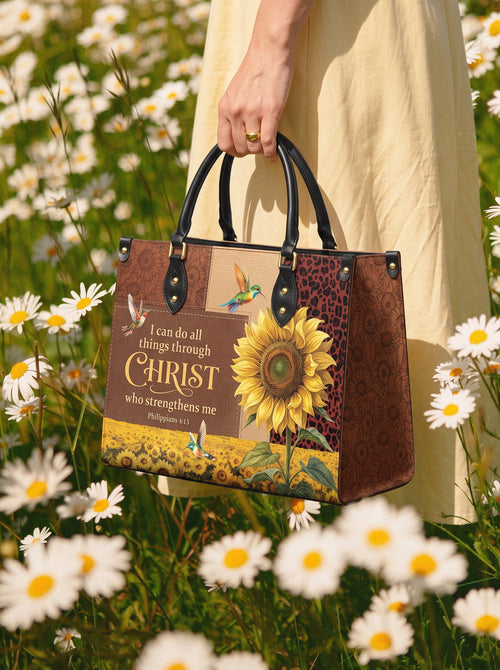 Dawn Philippians 4:13 Vegan Leather Handbag