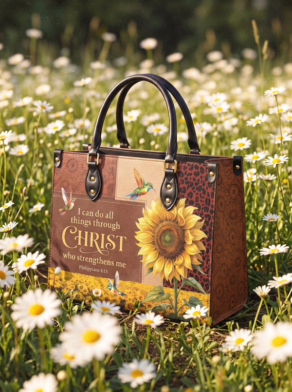 Dawn Philippians 4:13 Vegan Leather Handbag