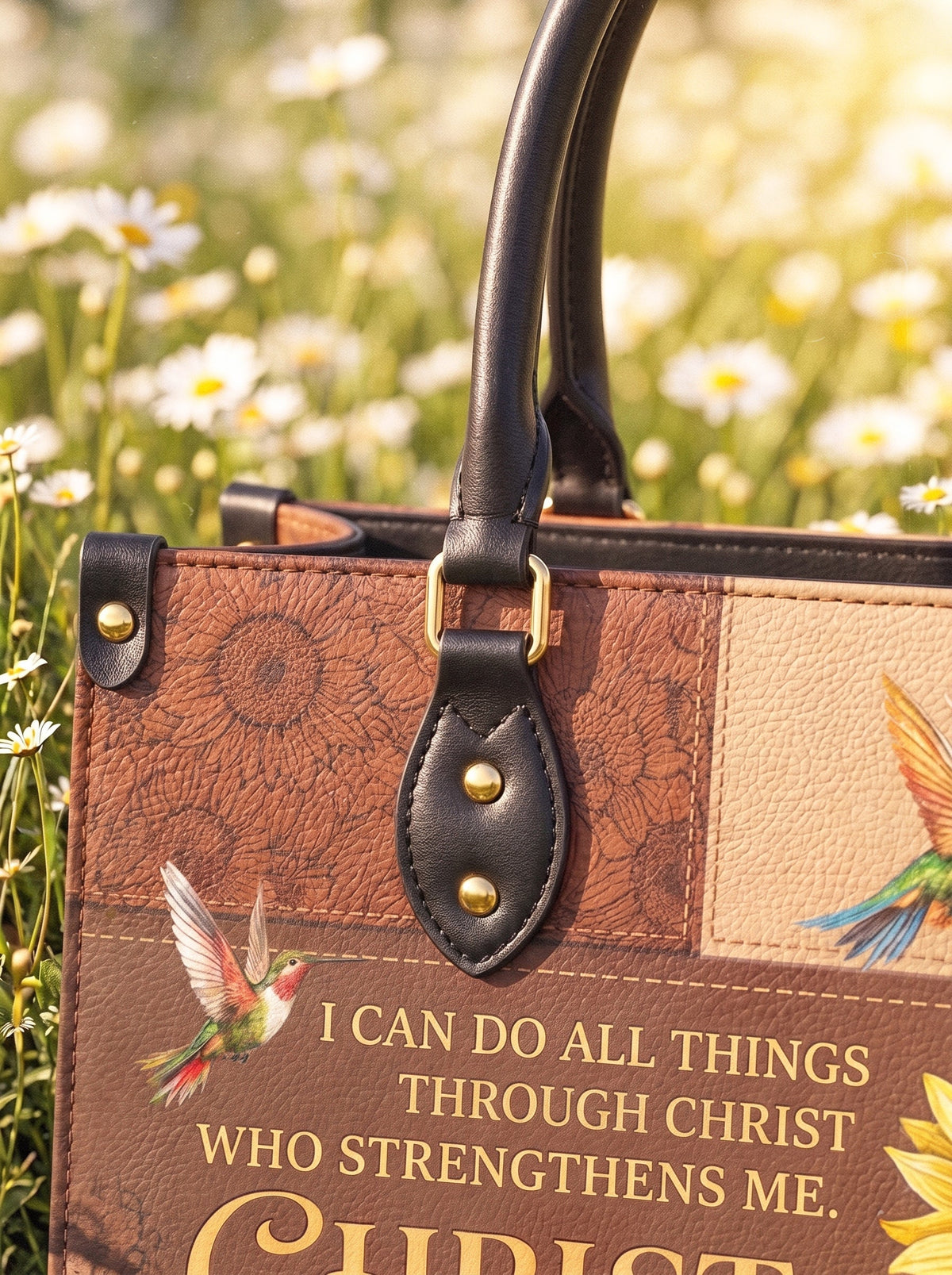 Dawn Philippians 4:13 Vegan Leather Handbag