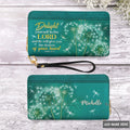 Psalm 37:4 Dandelion Zip Around Leather Wallet