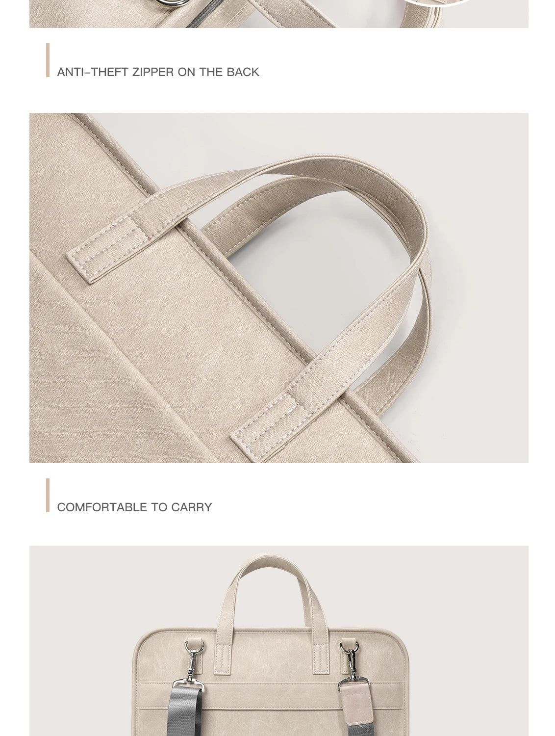 Waterproof Leather Laptop Bag & Sleeve