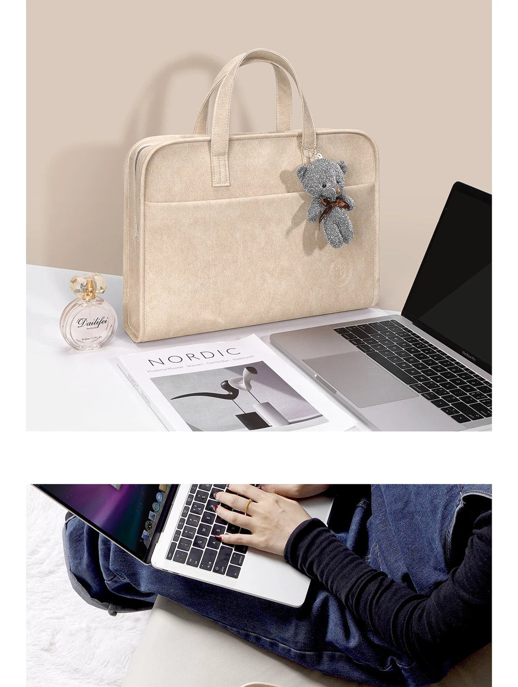Waterproof Leather Laptop Bag & Sleeve