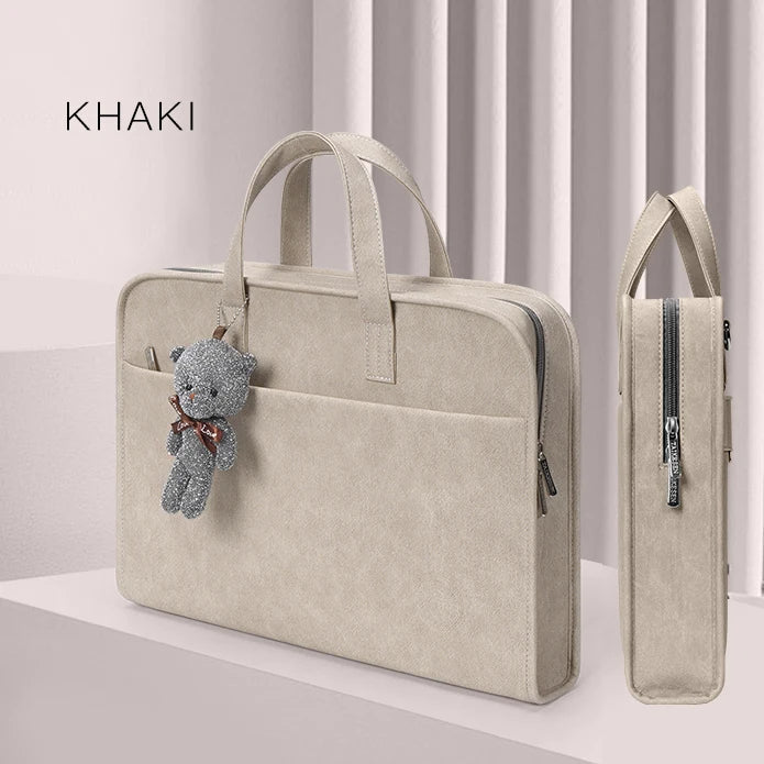 Waterproof Leather Laptop Bag & Sleeve