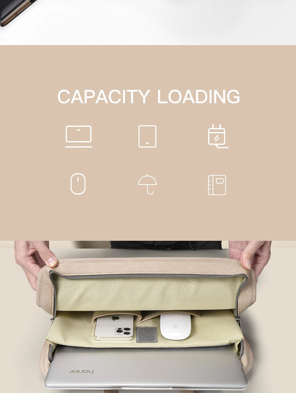 Waterproof Leather Laptop Bag & Sleeve