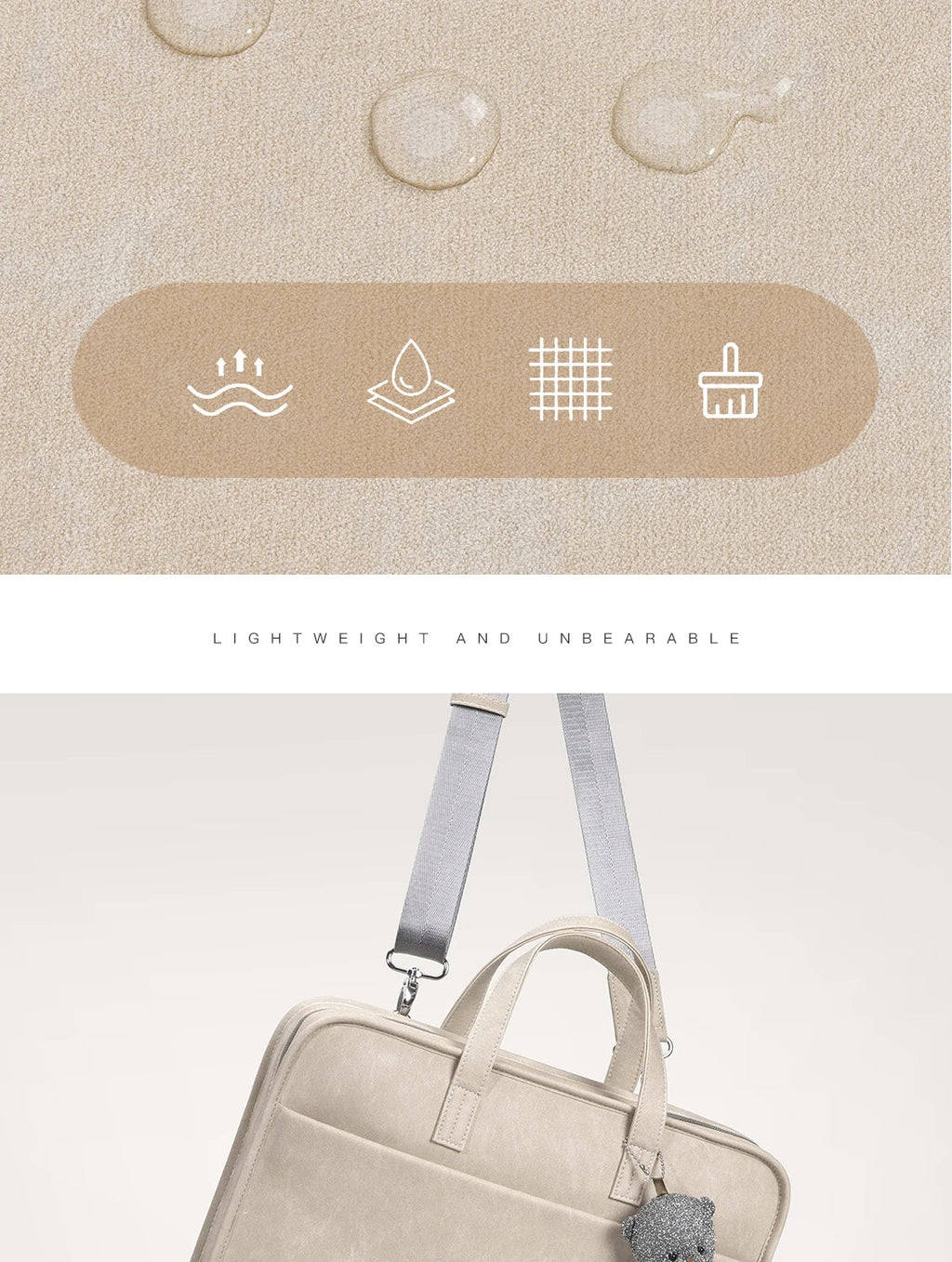 Waterproof Leather Laptop Bag & Sleeve