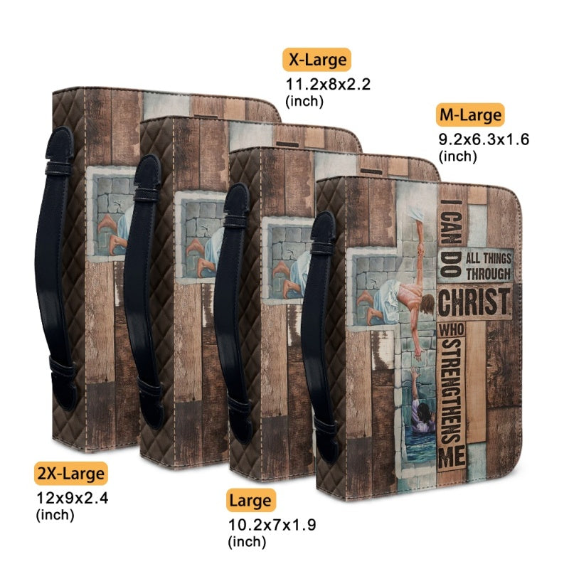 Personalized Philippians 4:13 Lion Bible Cover