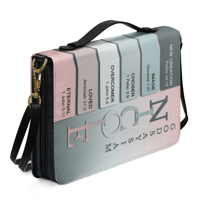 Personalized Silver Pink Name Bible Cover