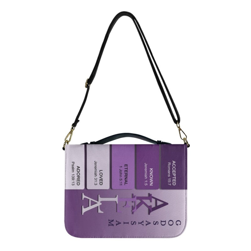 Personalized Silver Purple Bible Cover