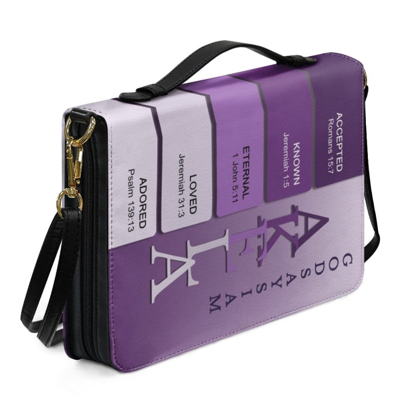 Personalized Silver Purple Bible Cover