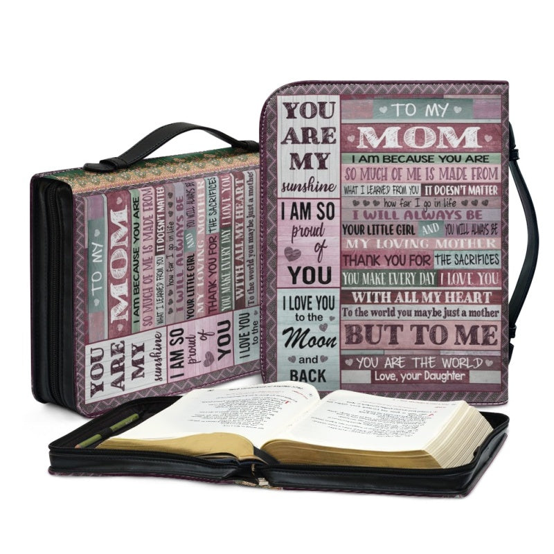 To My Mom I Love You Personalized Bible Cover