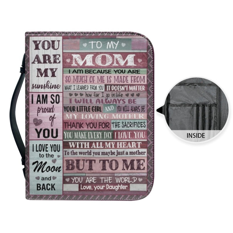 To My Mom I Love You Personalized Bible Cover
