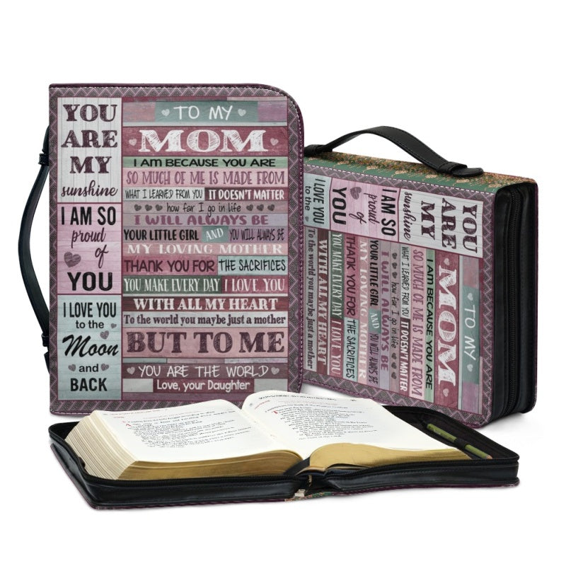 To My Mom I Love You Personalized Bible Cover