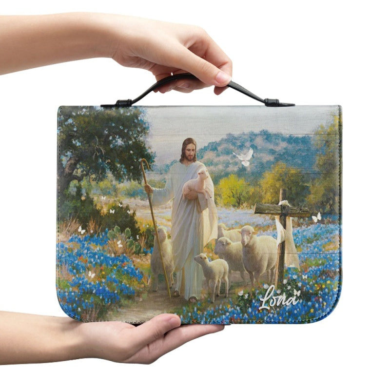 Personalized Jesus with Sheep Bible Cover