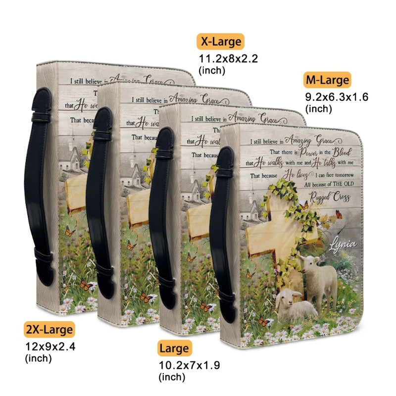 Personalized Cross & Sheep Bible Cover