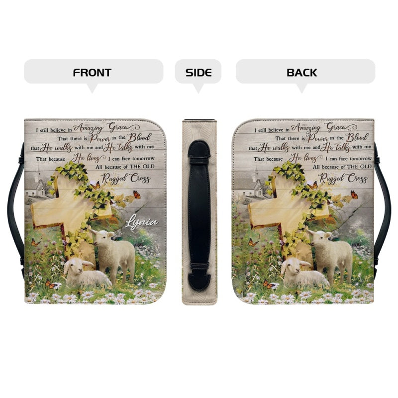 Personalized Cross & Sheep Bible Cover