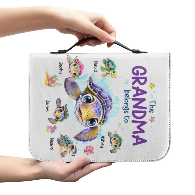 Personalized Grandma Sea Turtle Bible Cover