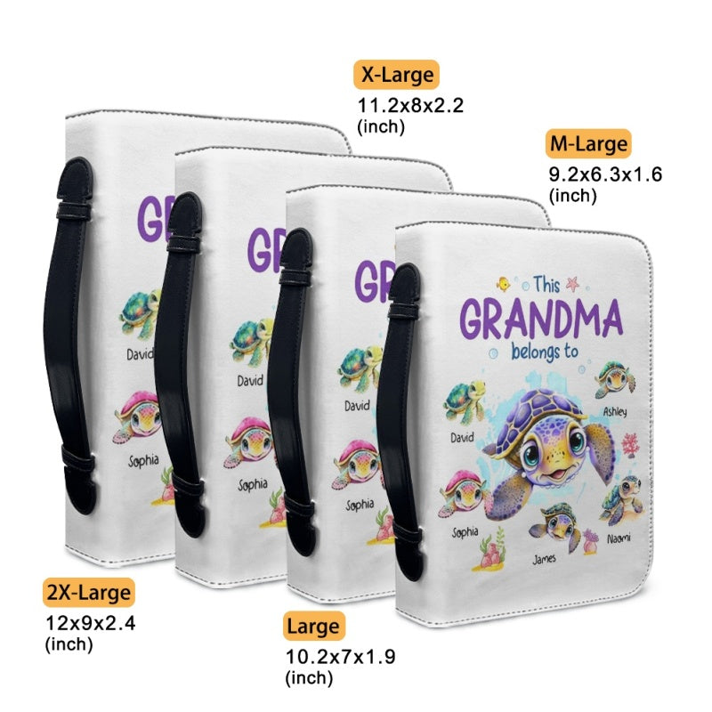 Personalized Grandma Sea Turtle Bible Cover