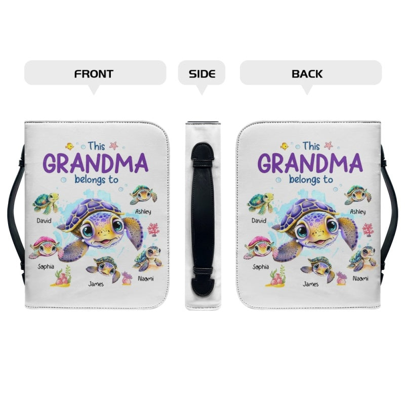 Personalized Grandma Sea Turtle Bible Cover