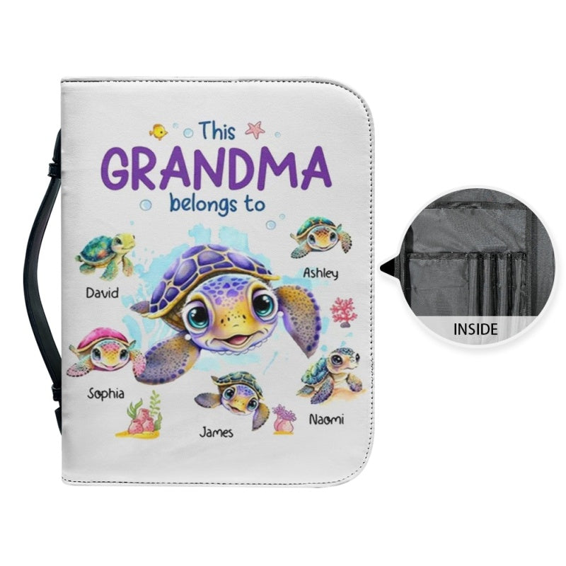 Personalized Grandma Sea Turtle Bible Cover