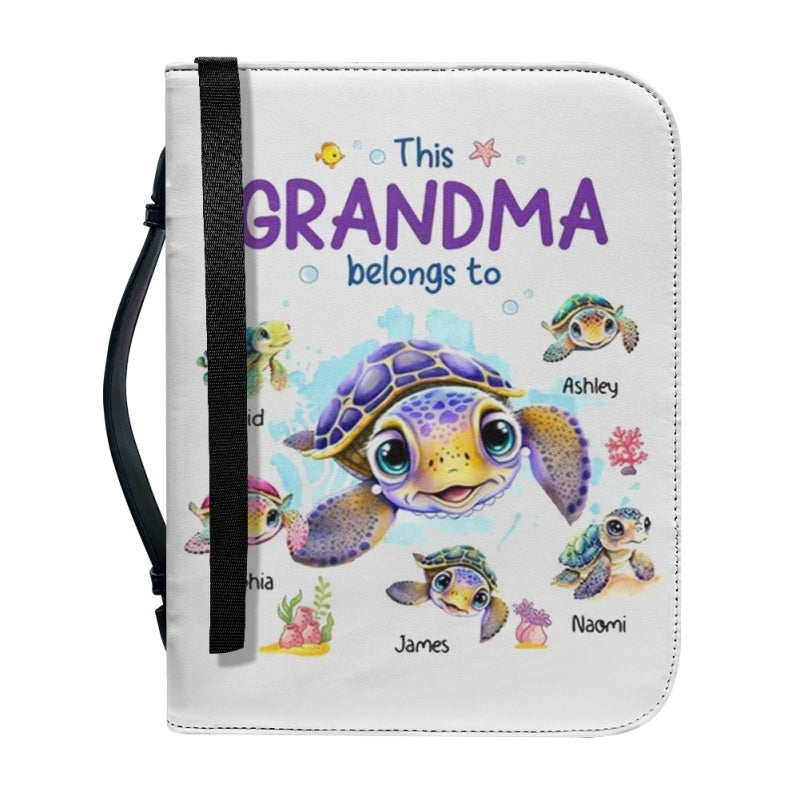 Personalized Grandma Sea Turtle Bible Cover